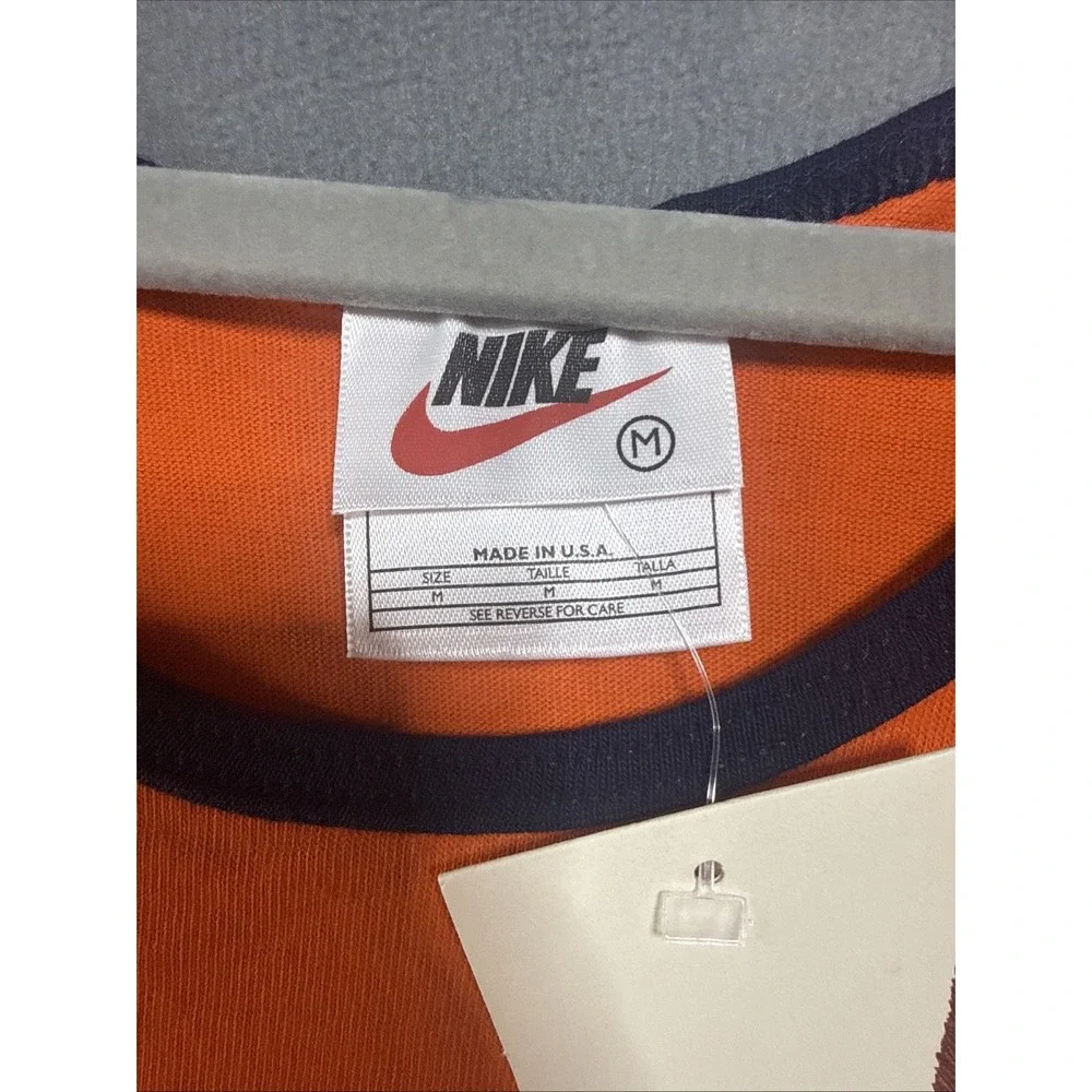 New Vintage Nike Orange Blue Accent Women's Made In USA Sleevless Top Size M
